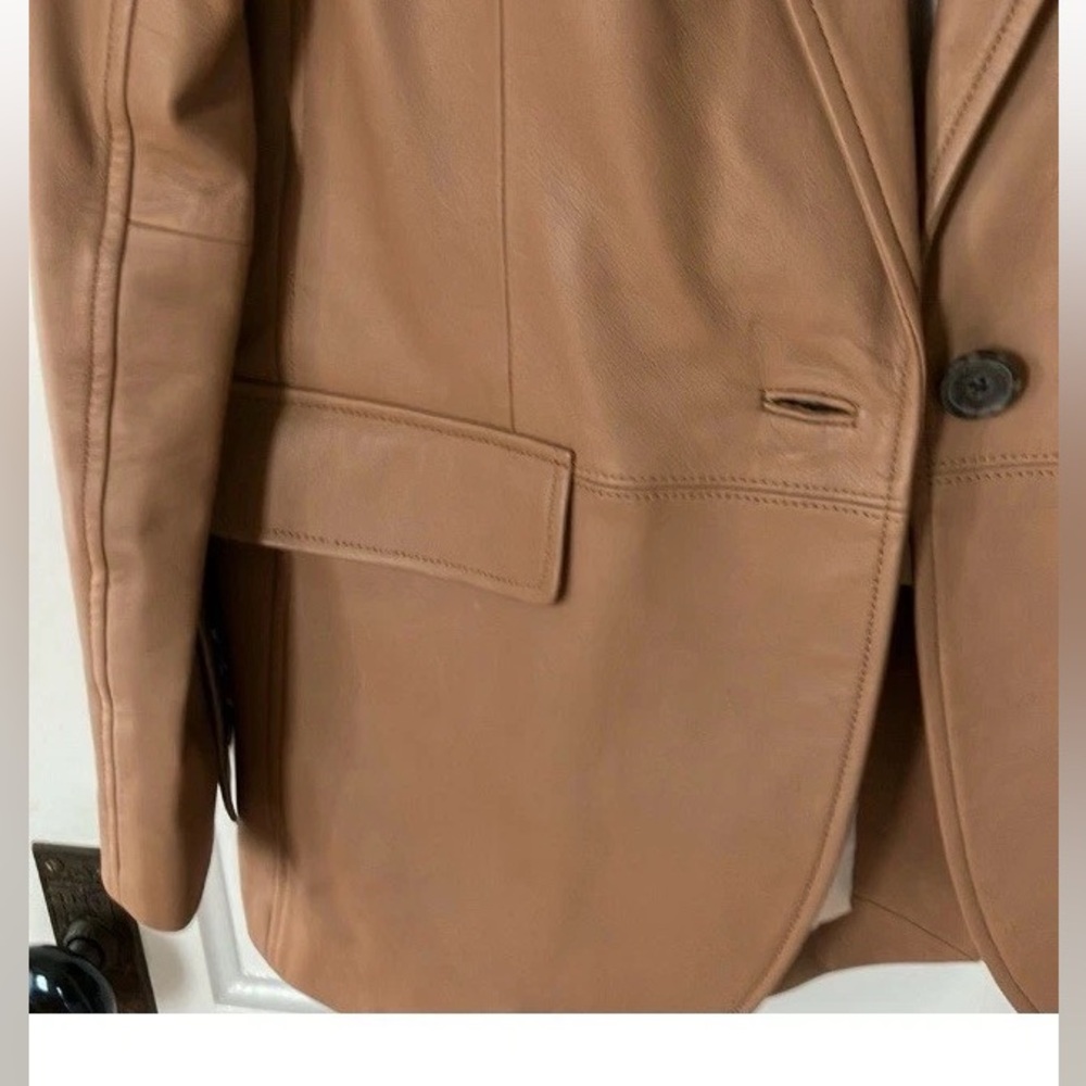 J. Crew Collection Real Leather Blazer size 2 - Picture 7 of 7
